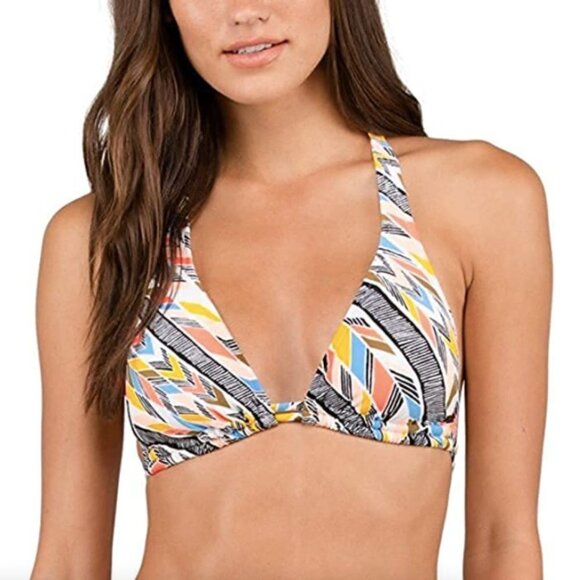 NEW Voclcom Tidal Motion Abstract Print 3-Piece Bikini Set Sz. S - Picture 2 of 5